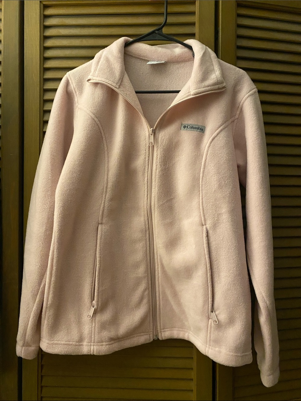 Columbia Women's Pale Pink Full-Zip Teddy Fleece Jacket